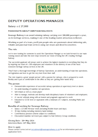 Deputy Operations Manager